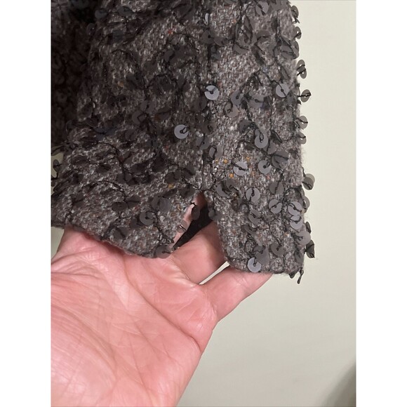 algo switzerland 100% Cashmere Women  Jacket With Sequins Work Size 38 NWOT - Picture 5 of 13